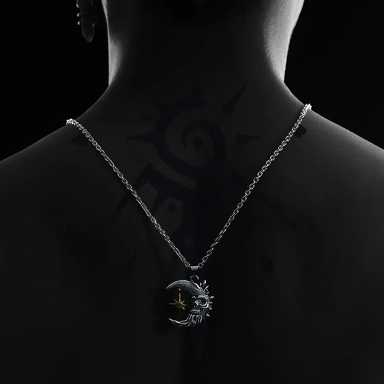 MYSTIC MOON SKULL NECKLACE