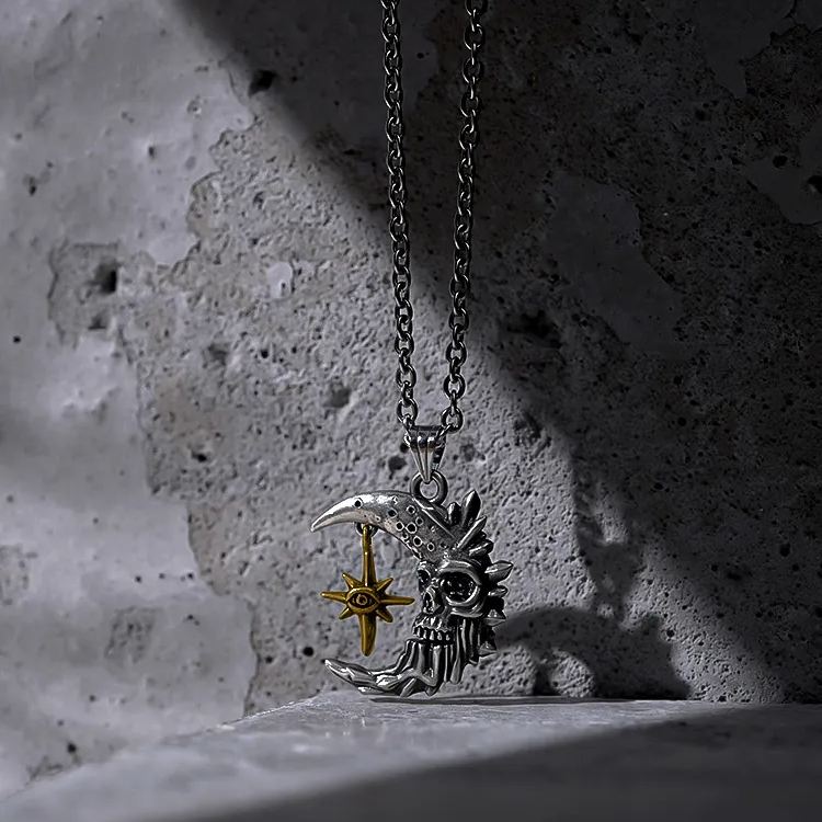 MYSTIC MOON SKULL NECKLACE