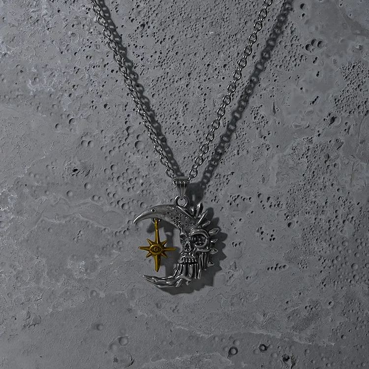 MYSTIC MOON SKULL NECKLACE
