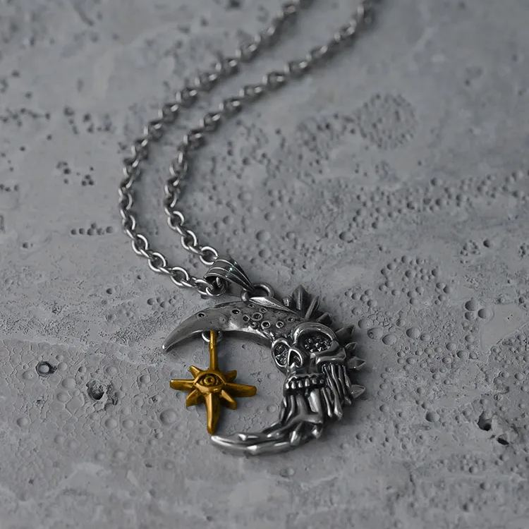 MYSTIC MOON SKULL NECKLACE