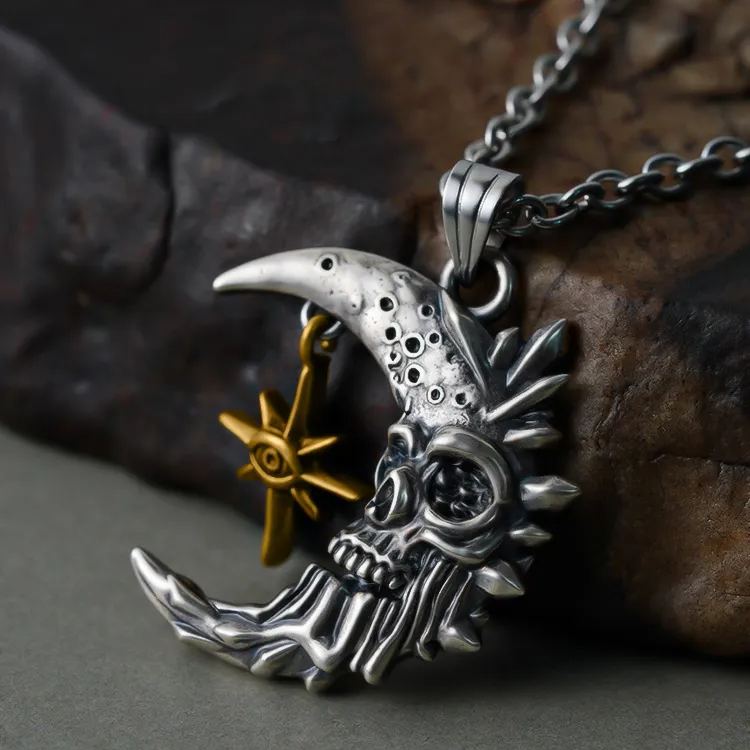 MYSTIC MOON SKULL NECKLACE