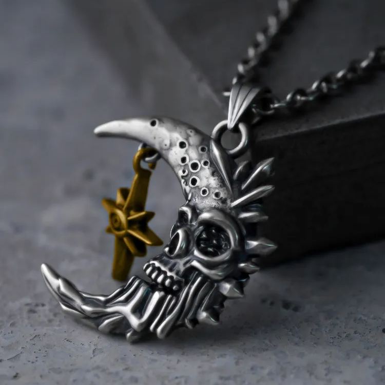 MYSTIC MOON SKULL NECKLACE