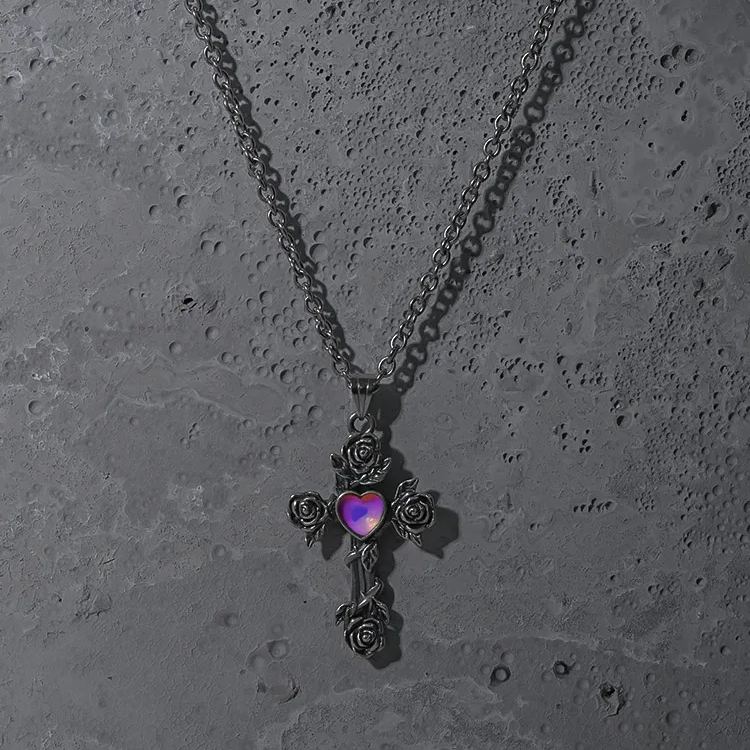 SACRIFICE AND BEAUTY CROSS NECKLACE