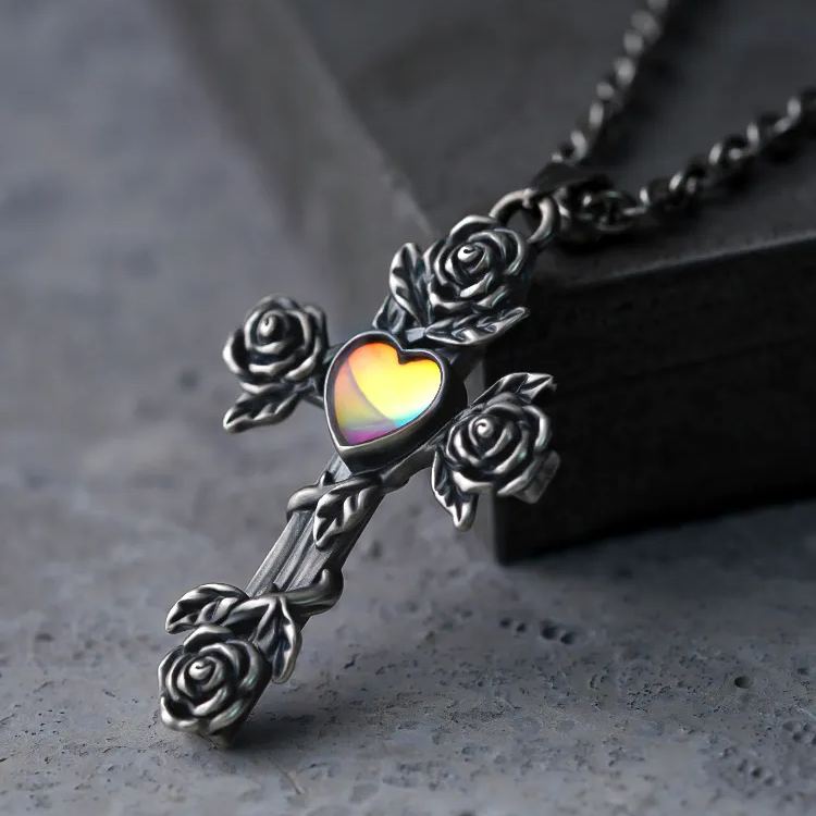 SACRIFICE AND BEAUTY CROSS NECKLACE