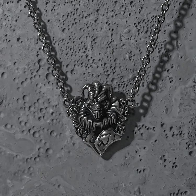 REBELLIOUS JOKER ROSE NECKLACE
