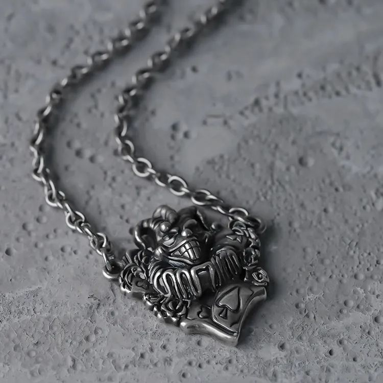 REBELLIOUS JOKER ROSE NECKLACE