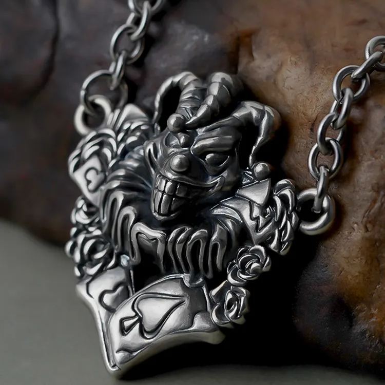 REBELLIOUS JOKER ROSE NECKLACE