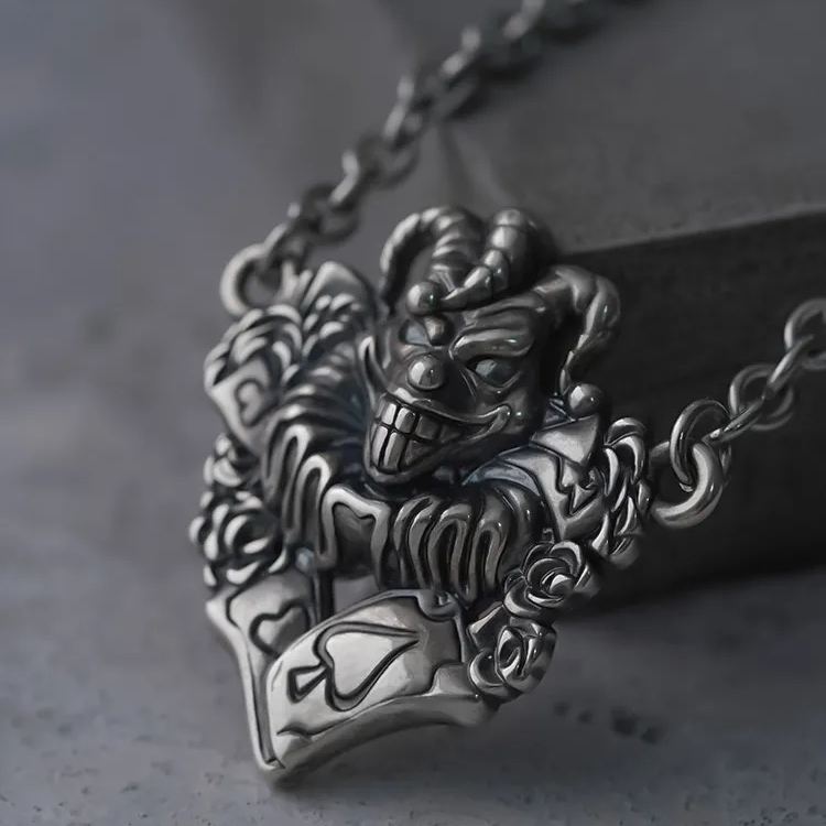 REBELLIOUS JOKER ROSE NECKLACE