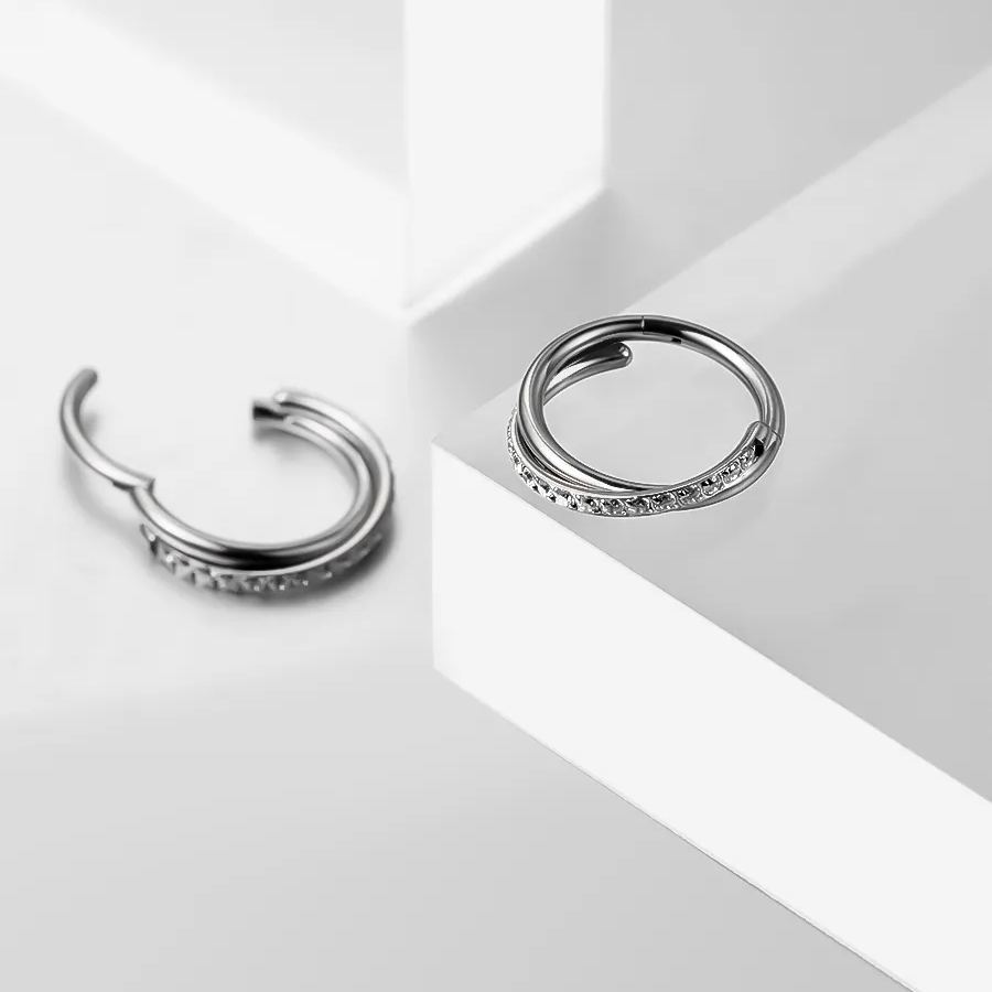 ENTWINED CRYSTAL TITANIUM SEPTUM CLICKER