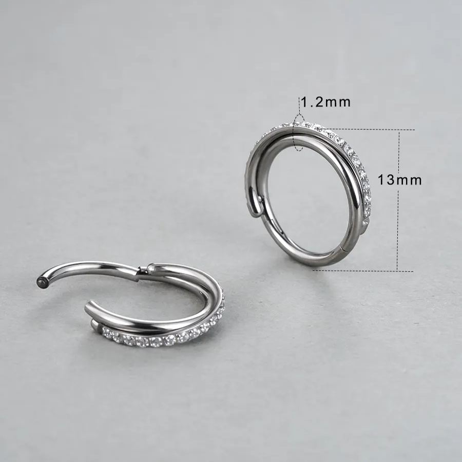 ENTWINED CRYSTAL TITANIUM SEPTUM CLICKER