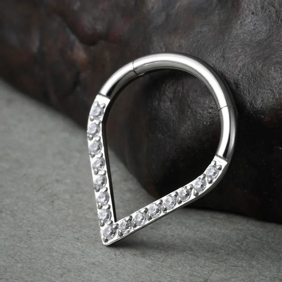 RADIANT WATERDROP TITANIUM SEPTUM CLICKER