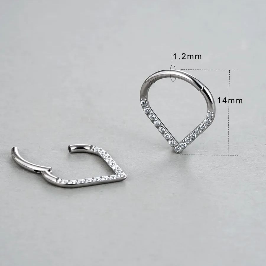 RADIANT WATERDROP TITANIUM SEPTUM CLICKER