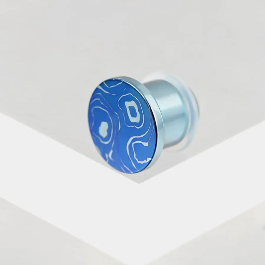 AURORA BLUE SPIRAL EAR STRETCHING KIT
