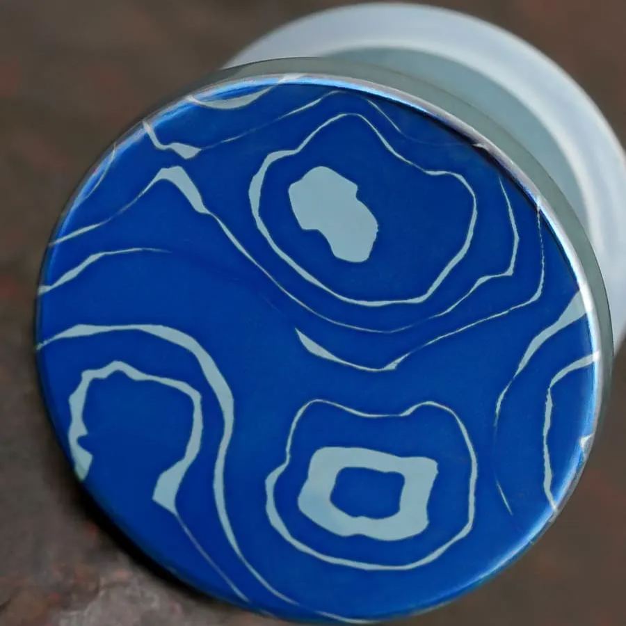 AURORA BLUE SPIRAL EAR STRETCHING KIT