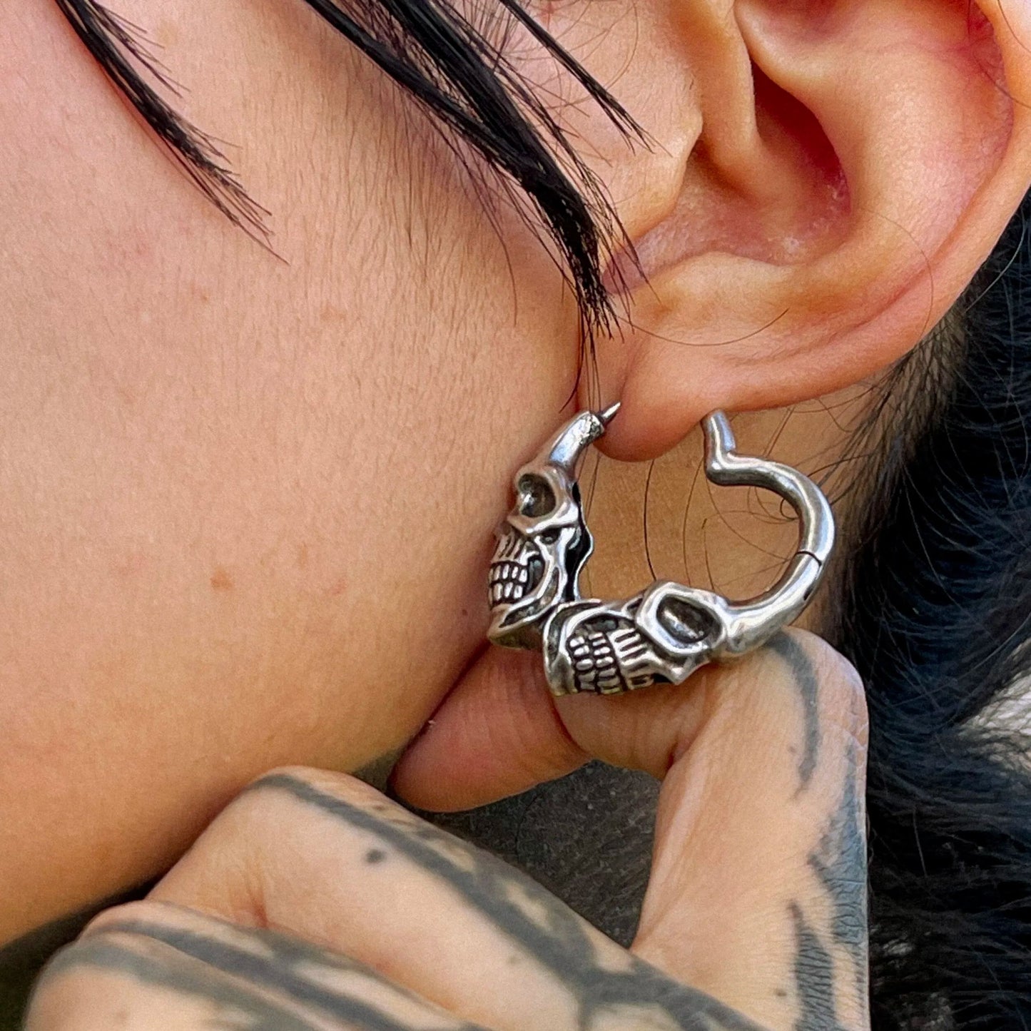 HEART SKULL EARRINGS