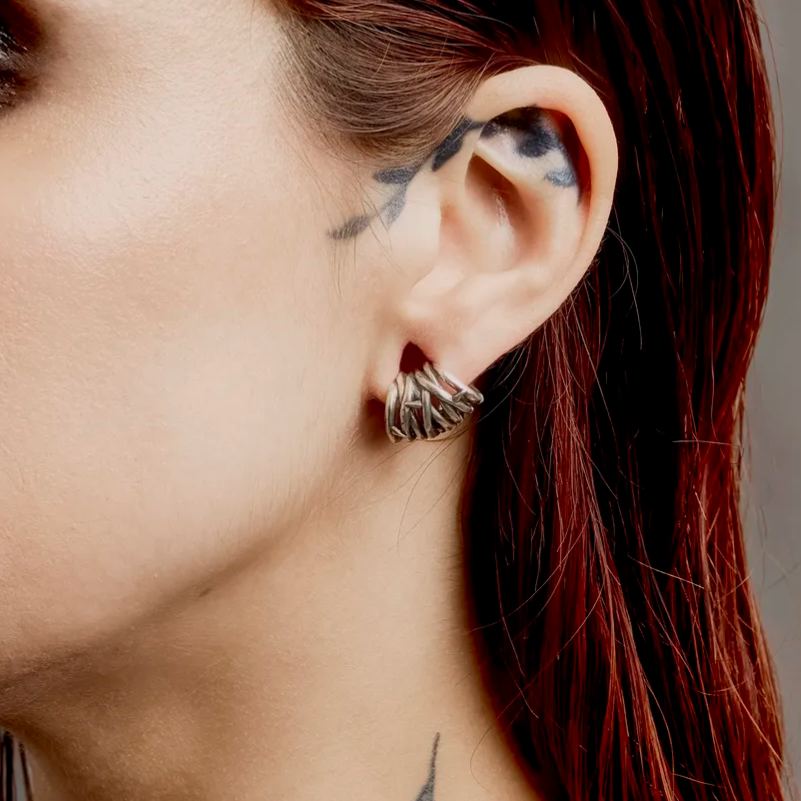 INTERWOVEN THORN EAR CUFFS