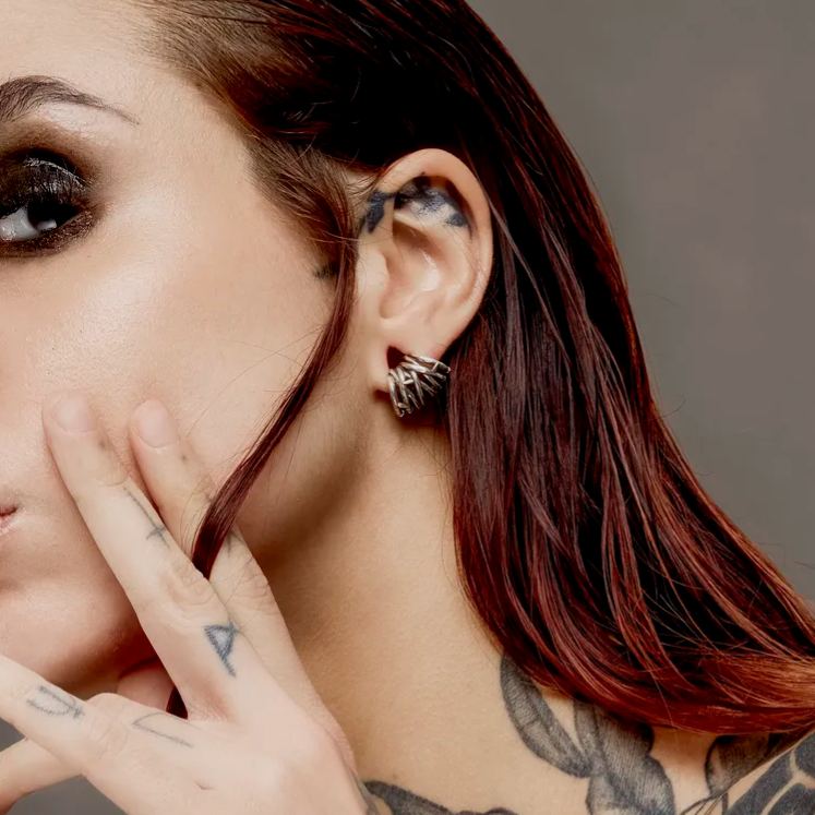 INTERWOVEN THORN EAR CUFFS