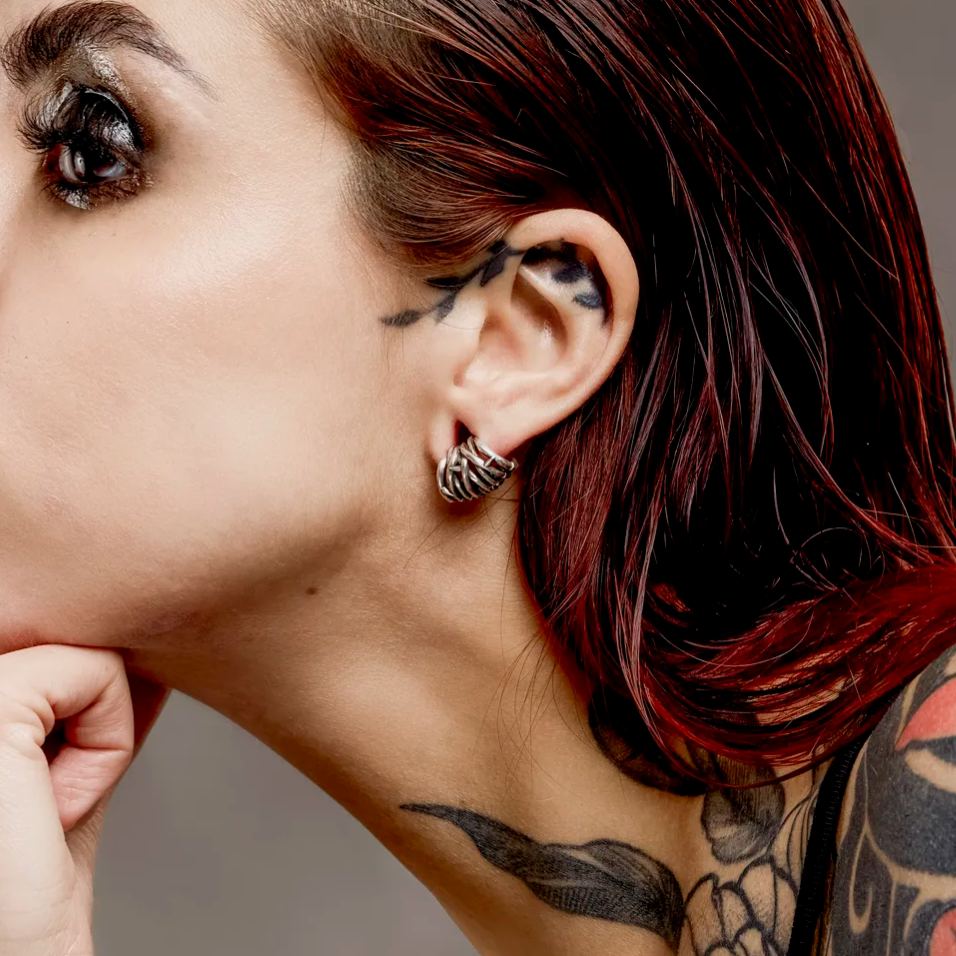 INTERWOVEN THORN EAR CUFFS