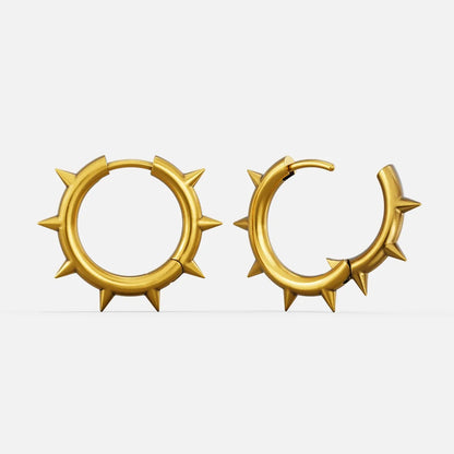 REBEL SPIKE HOOP EARRINGS