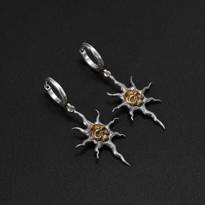 SOLAR FLAME SKULL EARRINGS