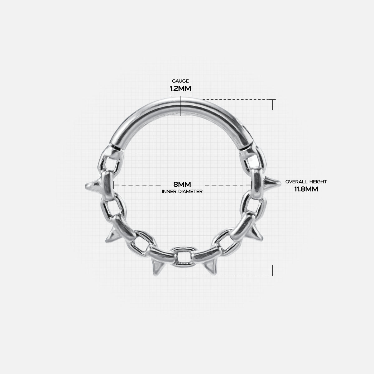 CHAIN & SPIKE SEPTUM CLICKER