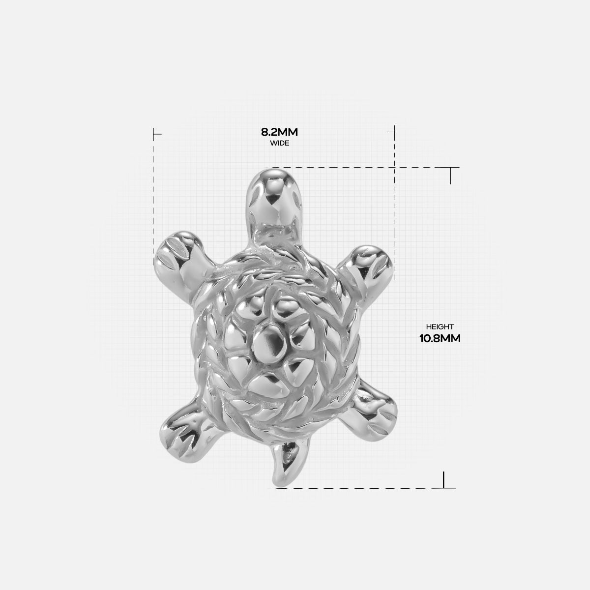 TURTLE FLAT BACK STUD