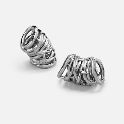 INTERWOVEN THORN EAR CUFFS