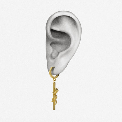 ANCIENT DRAGON FOSSIL EARRINGS