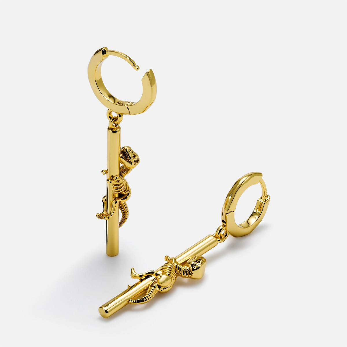 ANCIENT DRAGON FOSSIL EARRINGS