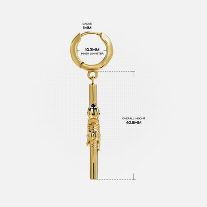 ANCIENT DRAGON FOSSIL EARRINGS