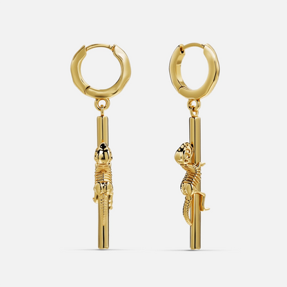 ANCIENT DRAGON FOSSIL EARRINGS