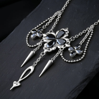 MIDNIGHT CLOVER NECKLACE