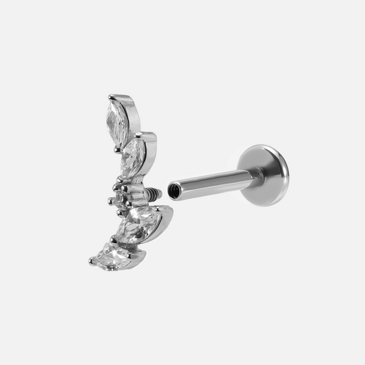 RADIANT LEAVES FLAT BACK STUD