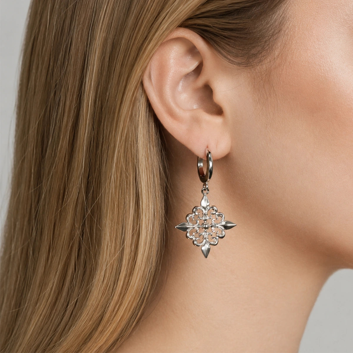 FLEUR-DE-LIS ELEGANCE EARRINGS