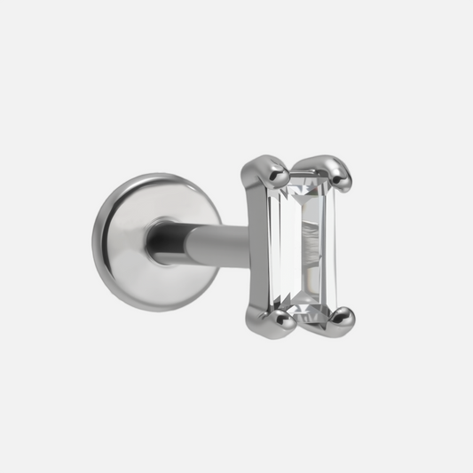 BRILLIANT RECTANGLE FLAT BACK STUD