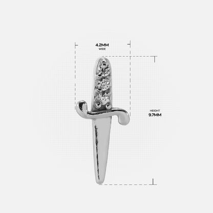 SHINING BLADE FLAT BACK STUD