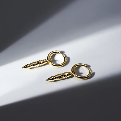 LAMINAR AXIS DROP HOOP EARRINGS