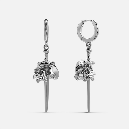 SKULL DAGGER EARRINGS