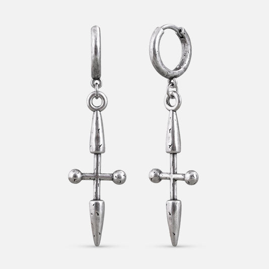 INDUSTRIAL CROSS EARRINGS