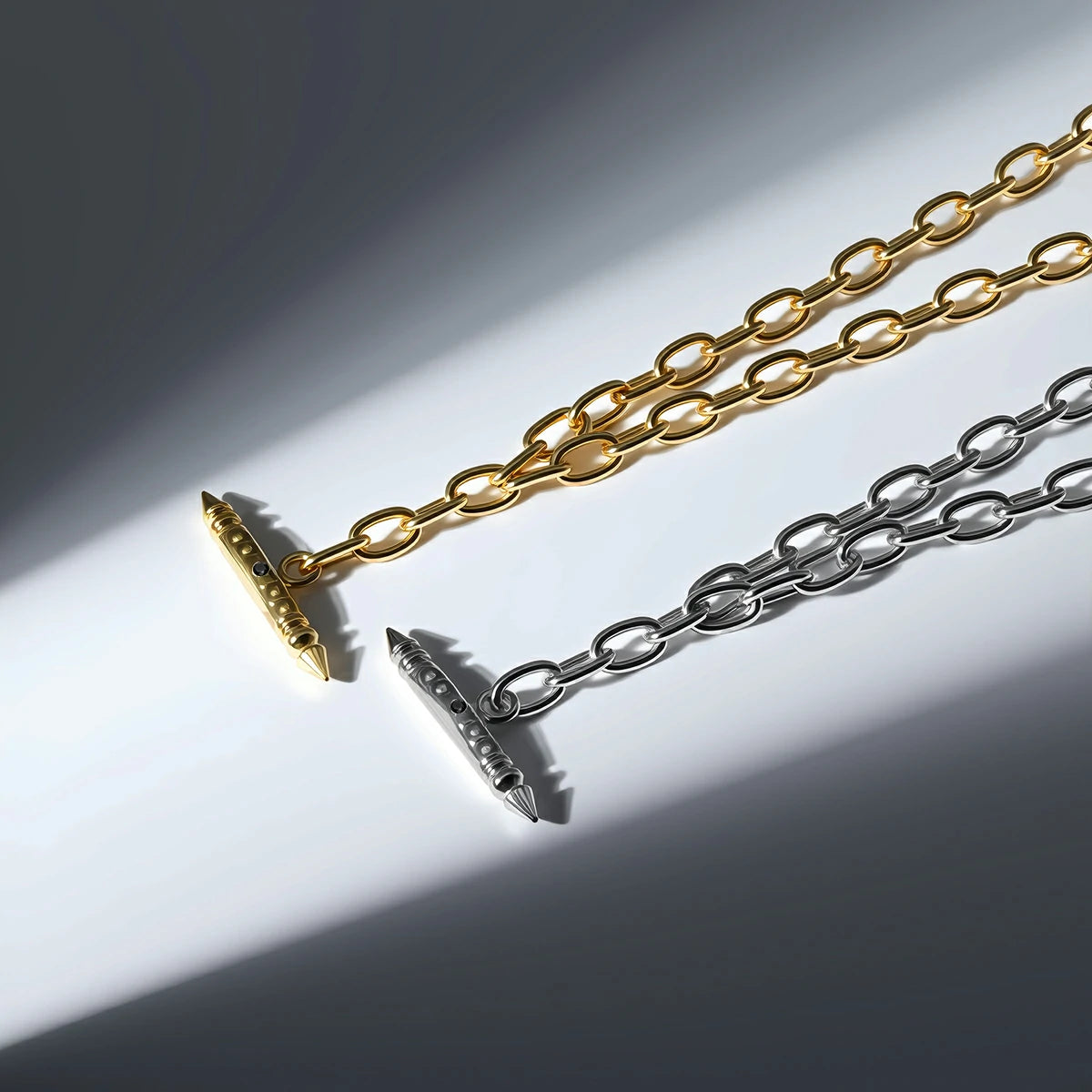 LAMINAR AXIS SPIKE CHAIN NECKLACE