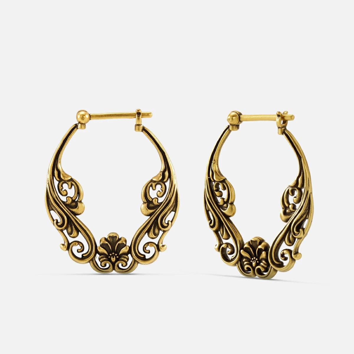 FLORAL SCROLL EARRINGS
