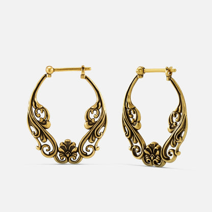 FLORAL SCROLL EARRINGS