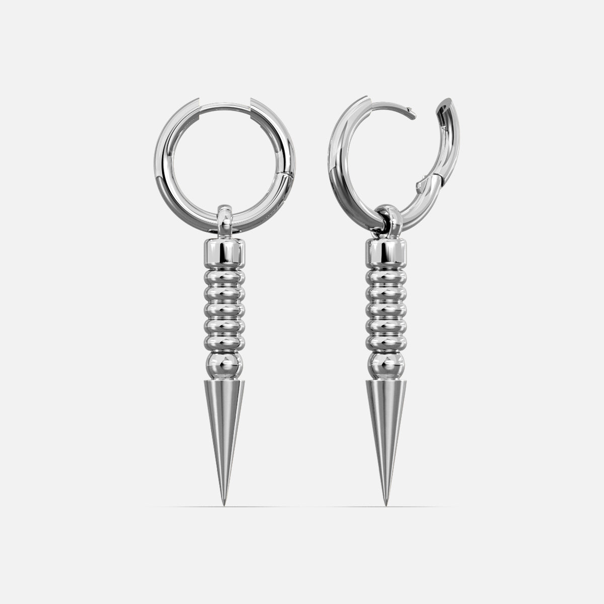 THORN DROP HOOPS EARRINGS
