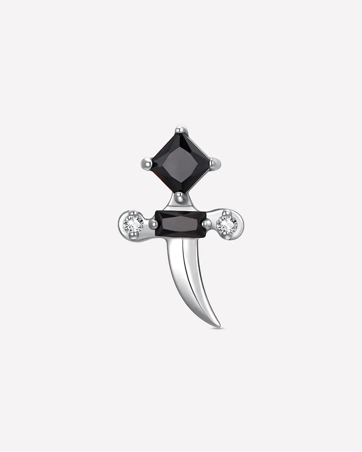 CRYSTAL DAGGER FLATBACK STUD