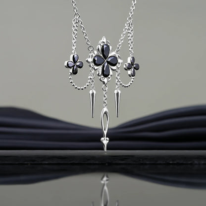 MIDNIGHT CLOVER NECKLACE