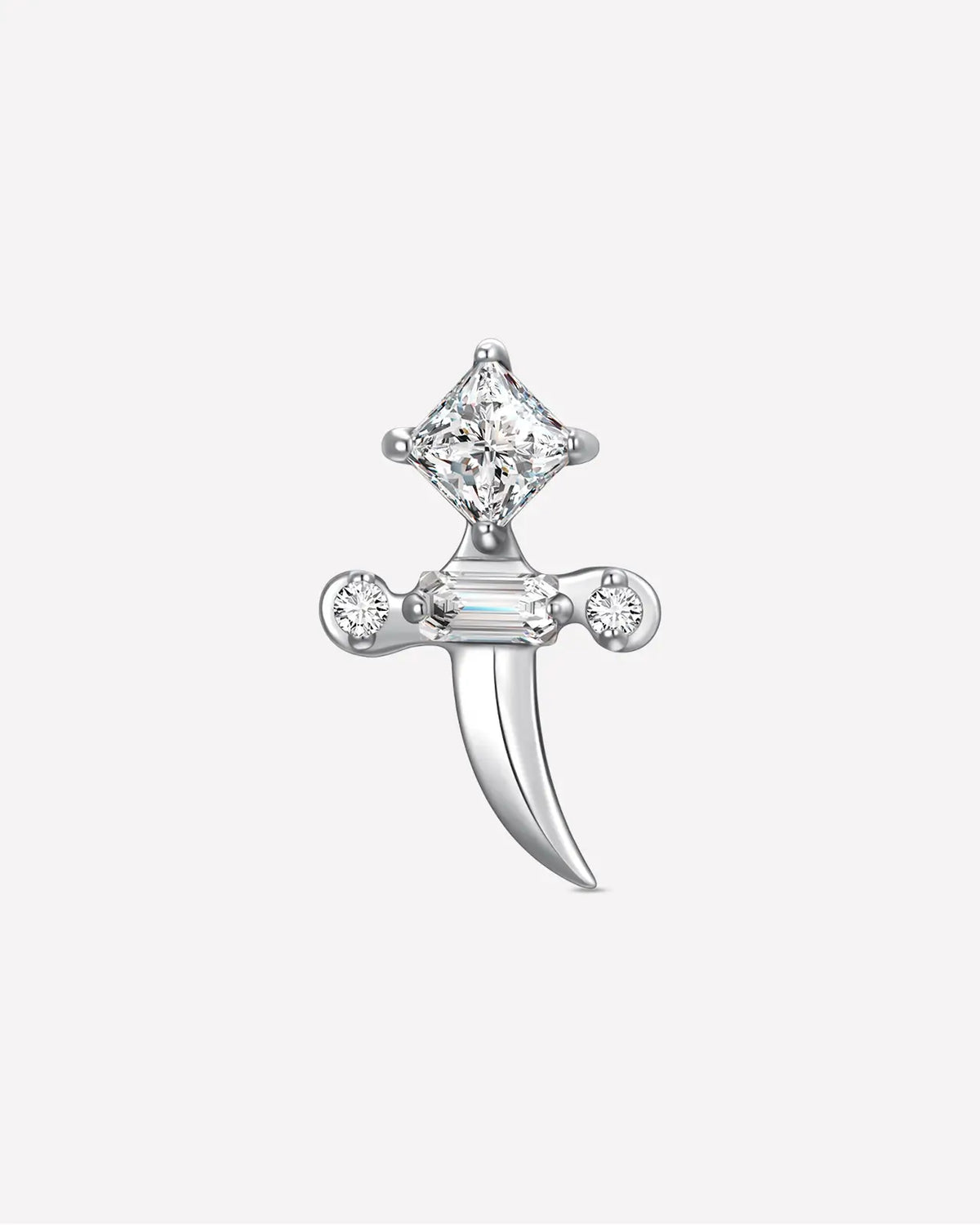 CRYSTAL DAGGER FLATBACK STUD