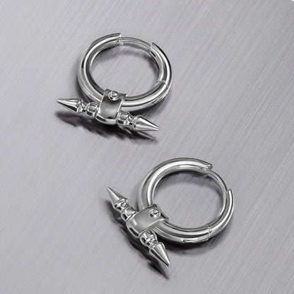 DUAL SPIKE HOOP EARRINGS
