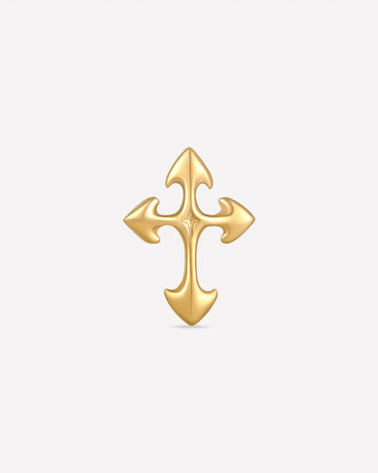 GOTHIC CROSS FLATBACK STUD