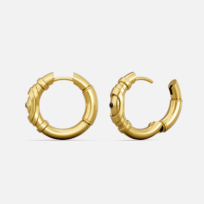 LAMINAR SEGMENT HOOP EARRINGS