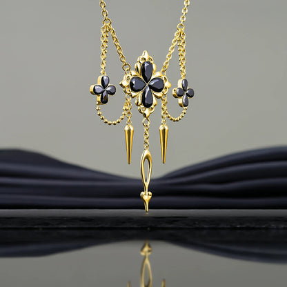 MIDNIGHT CLOVER NECKLACE